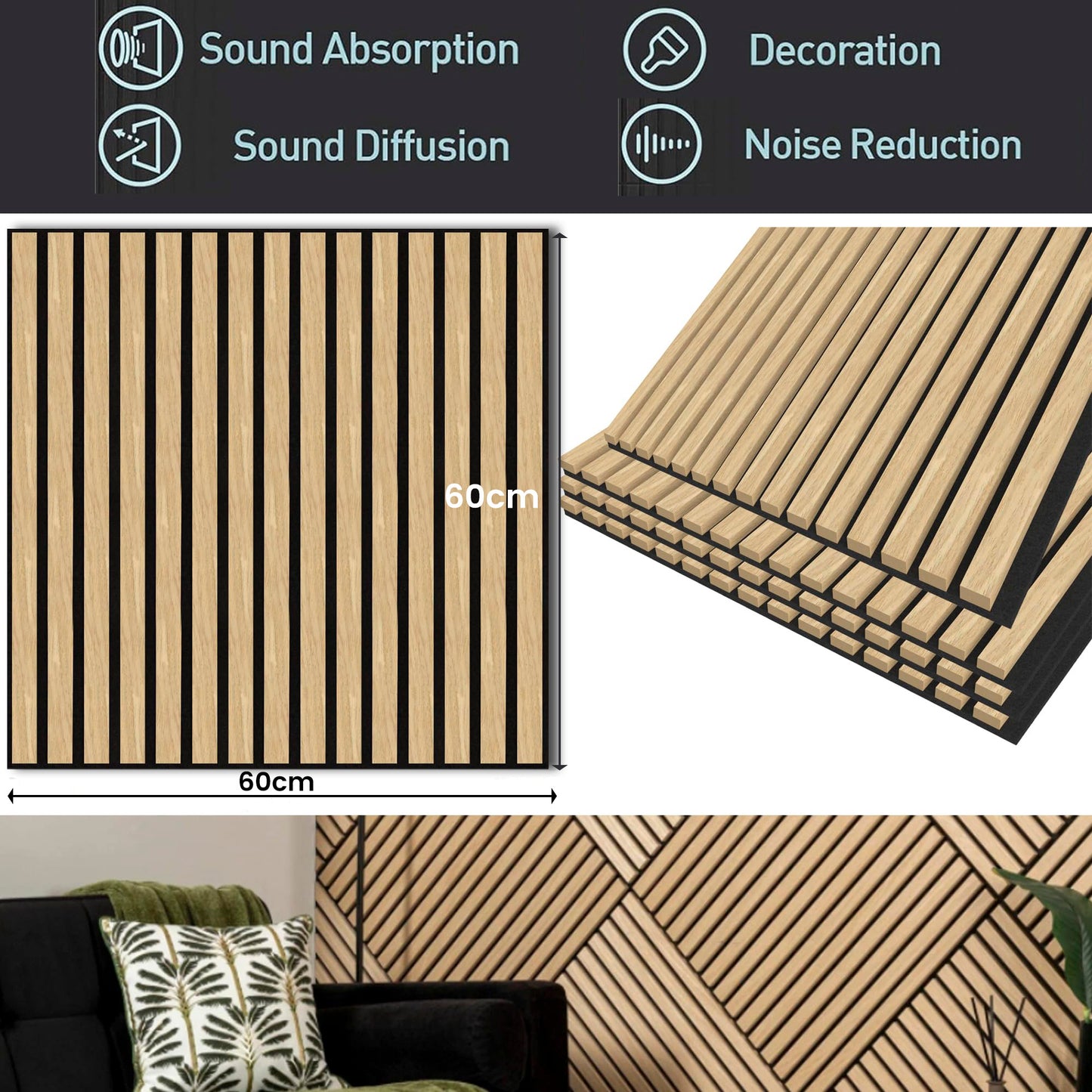Acoustic Wood Panels size