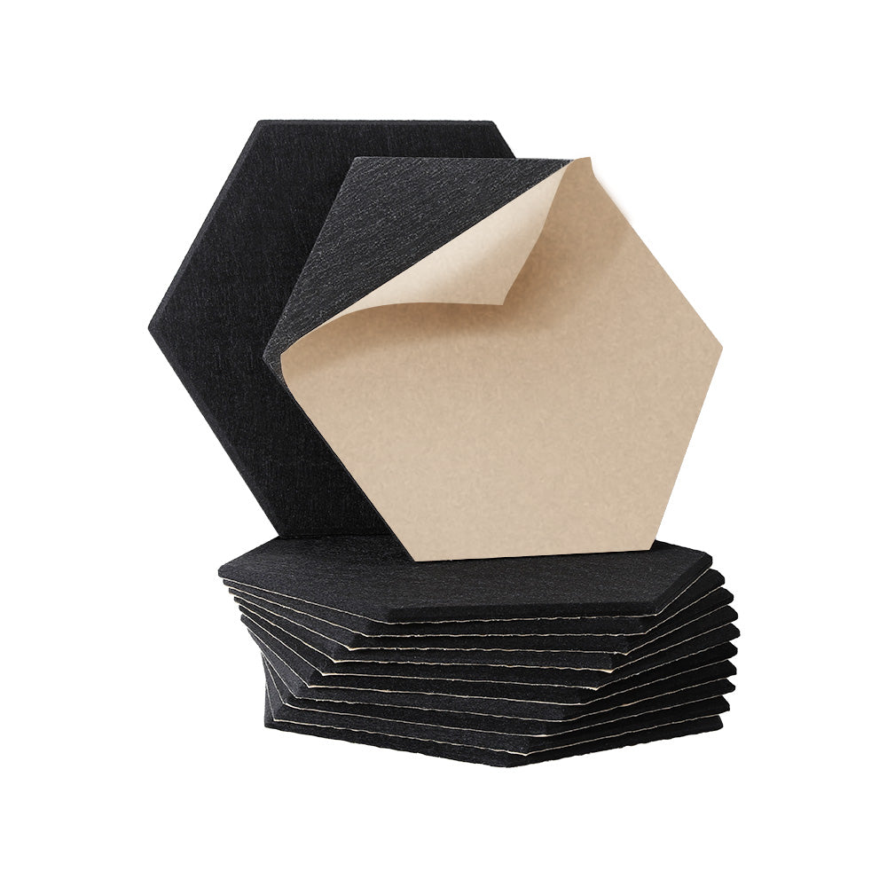 Black Hexagon Acoustic Panel