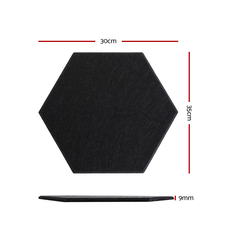 Black Hexagon Acoustic Panel size