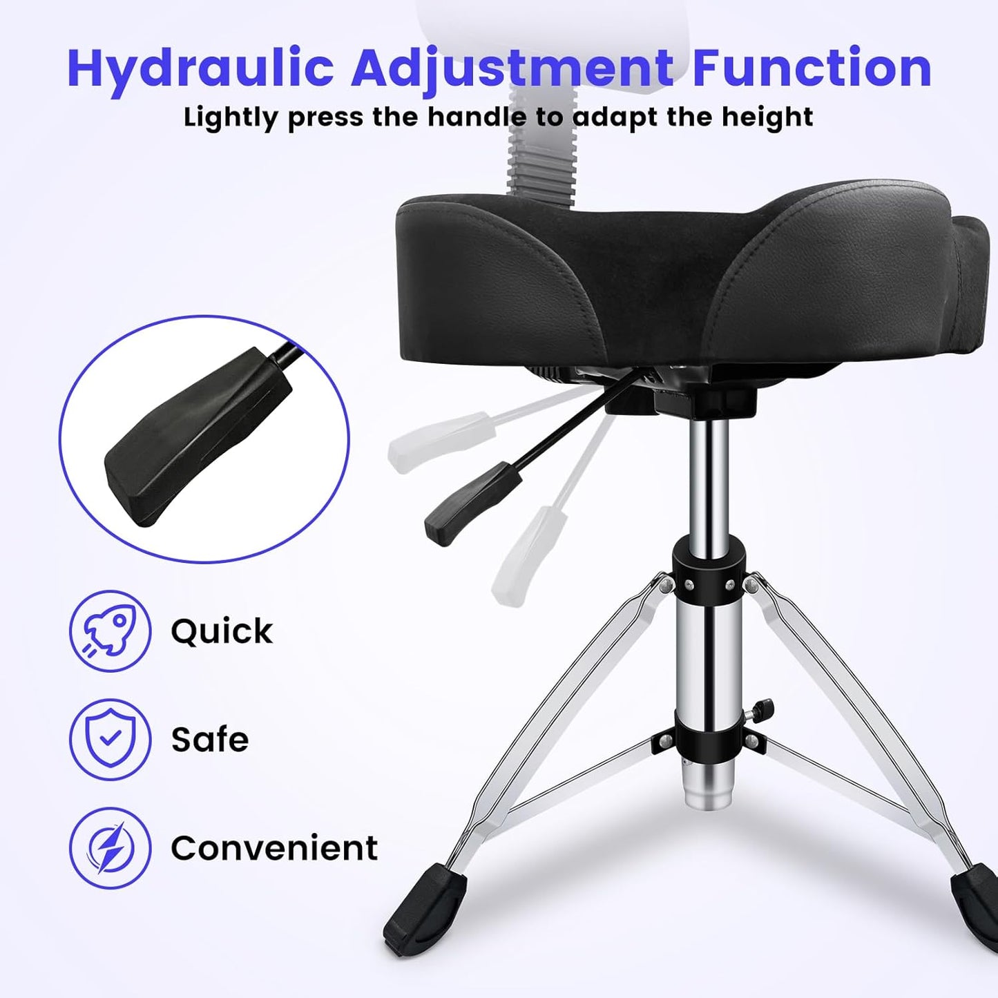 Drum Throne With Backrest hydraulic adjustment