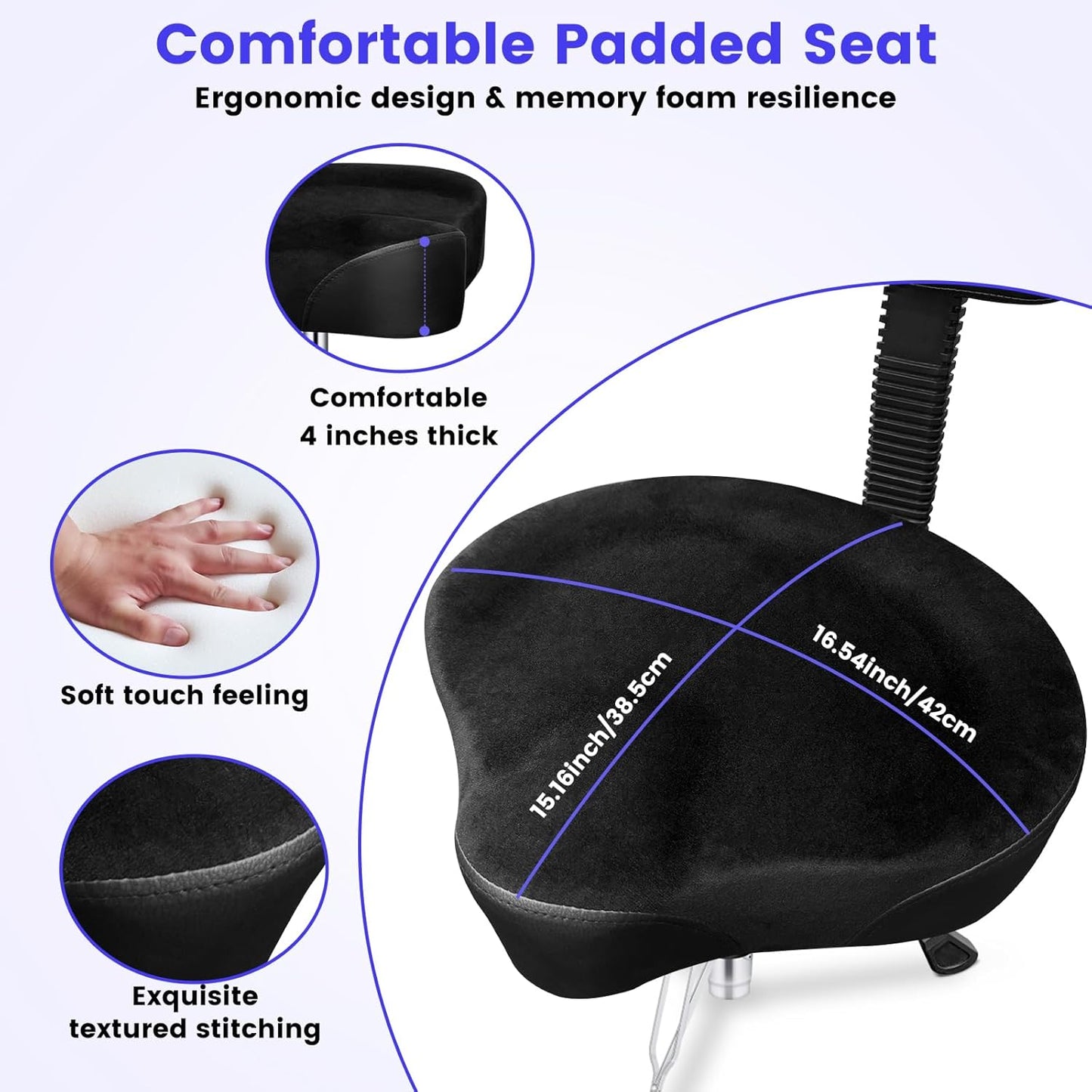 Drum Throne With Backrest seat details