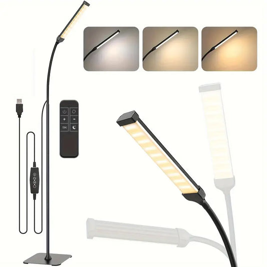 Smart LED floor lamp with remote and 3 color modes