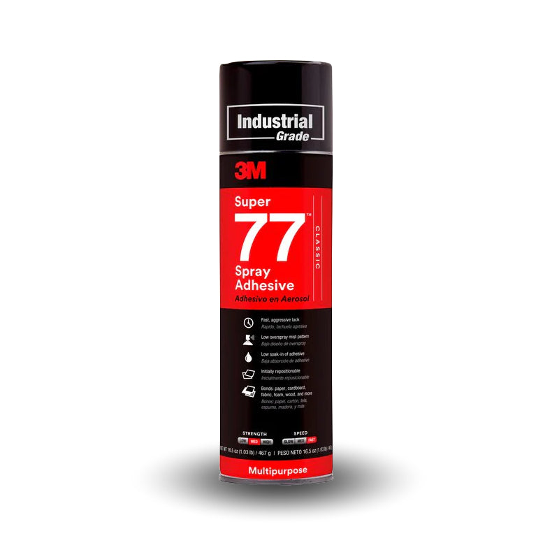 Acoustic Foam Adhesive Spray 3M Super 77 Multipurpose Cylinder Spray Adhesive, 374 g