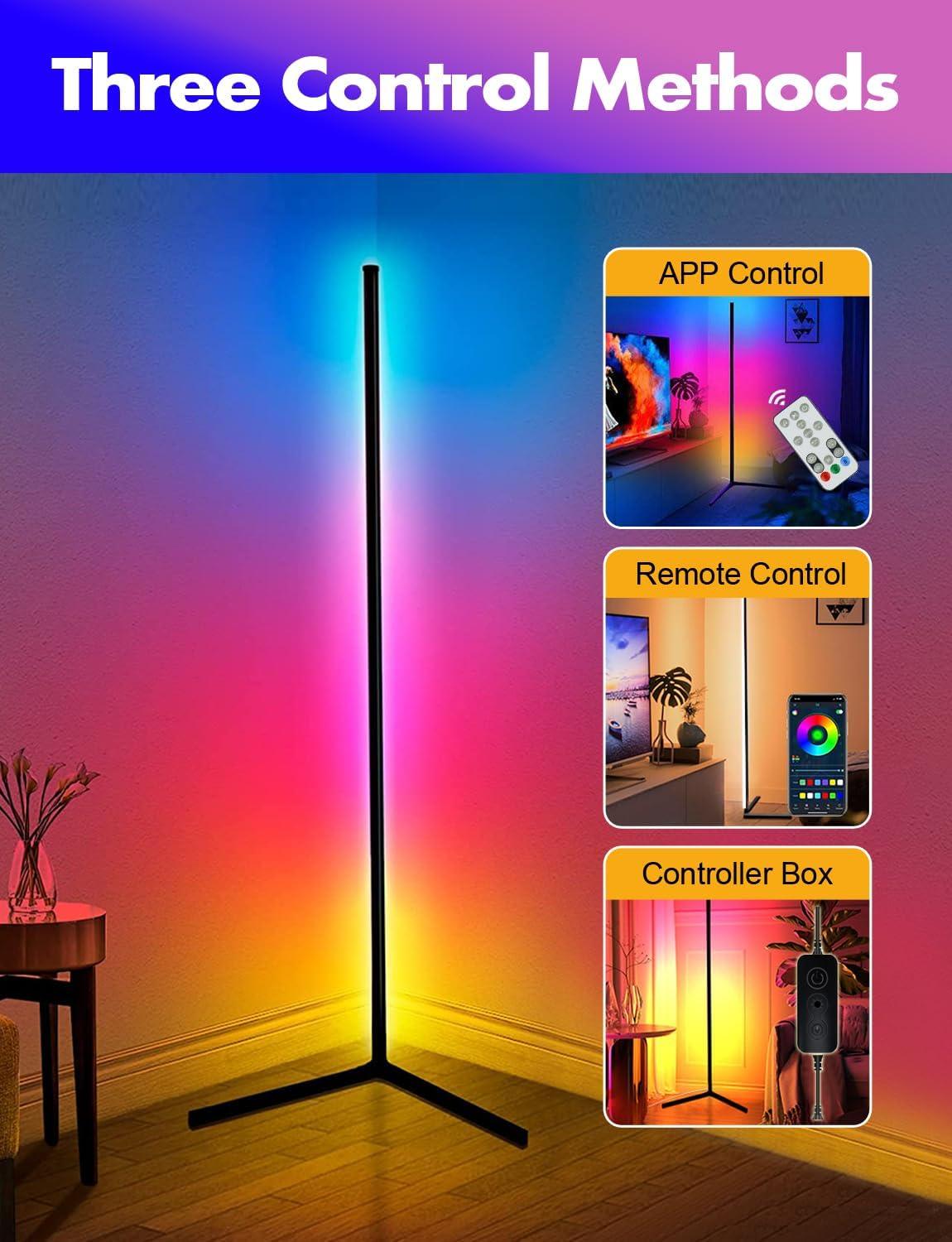 RGB LED Floor Lamp Smart Modern Stand Light - Tempo Gear