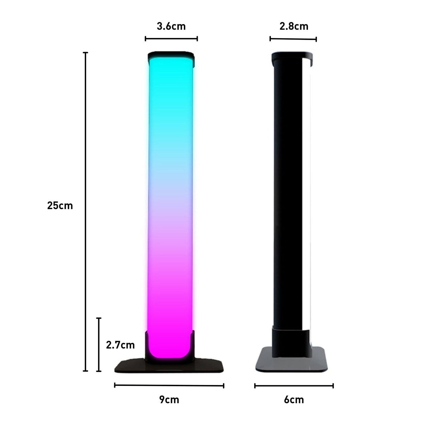 Smart LED RGB Flow Light Bars 2pcs - Tempo Gear