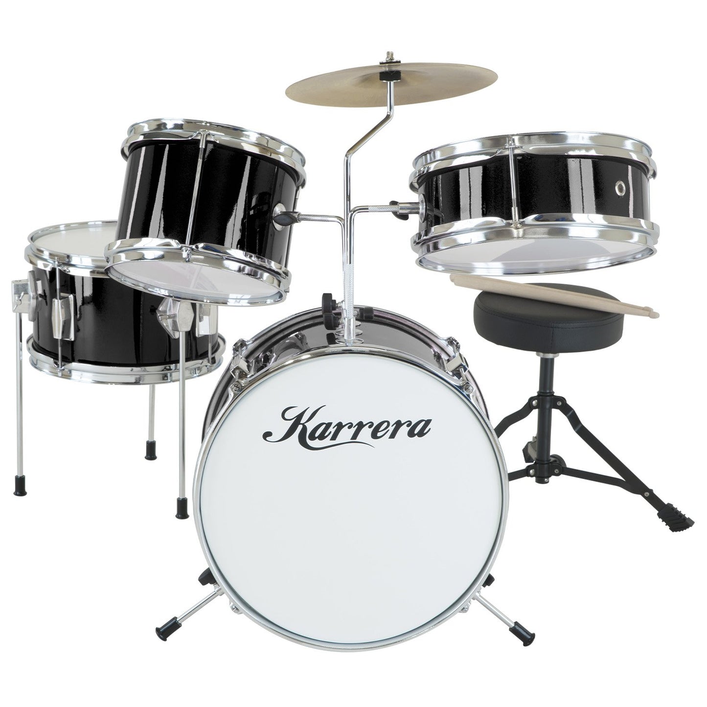 Kids 4pc Drum Kit - Black