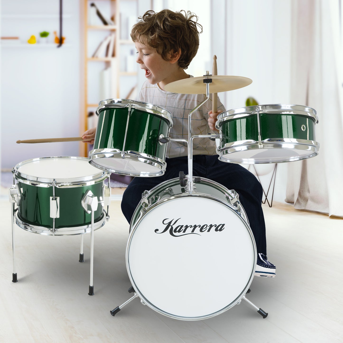Children's 4pc Drumkit - Green