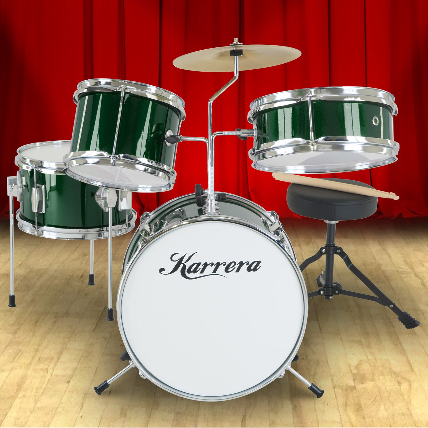 Children's 4pc Drumkit - Green