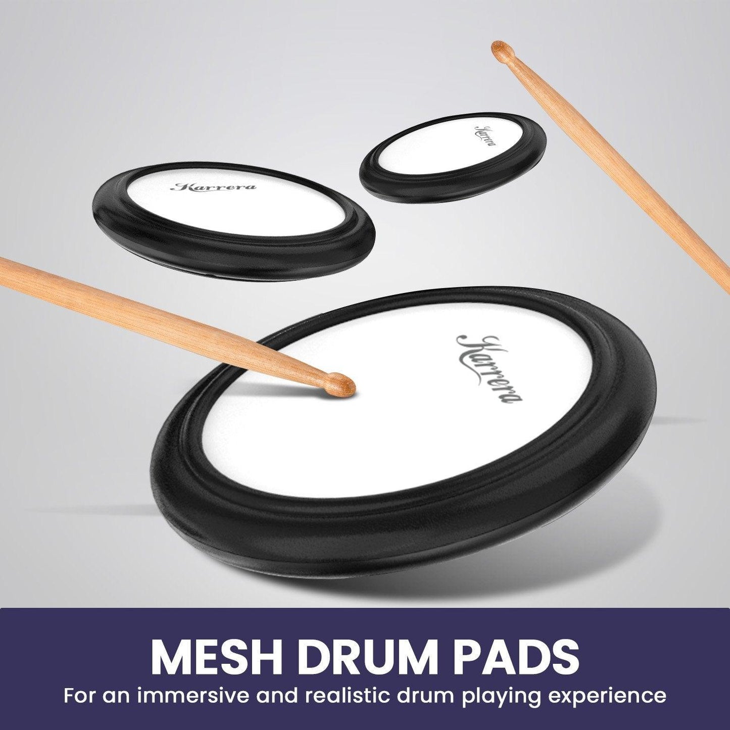 Ultimate Beat Electronic Drum Kit with Mesh Pads and USB MIDI - Tempo Gear
