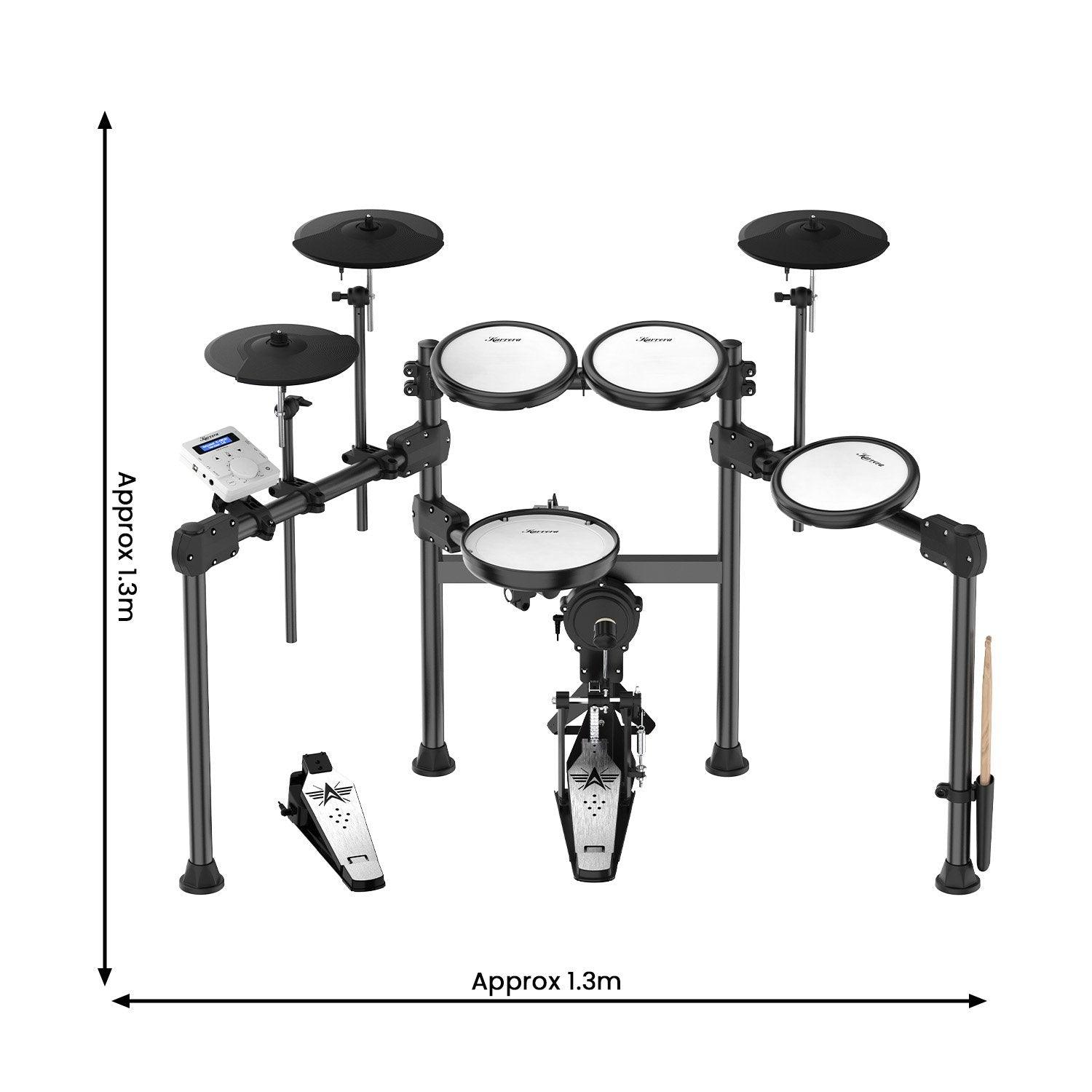 Silent Rhythm Pro Electronic Drum Set with Mesh Heads & USB MIDI - Tempo Gear