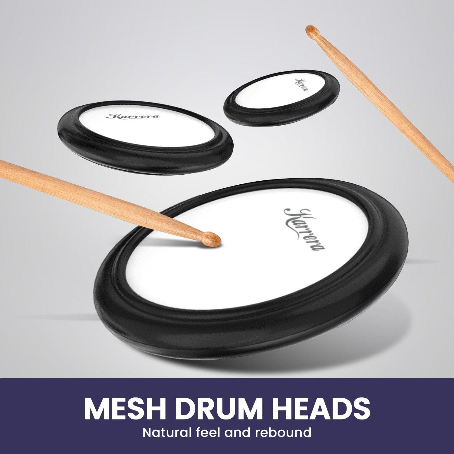 Silent Rhythm Pro Electronic Drum Set with Mesh Heads & USB MIDI - Tempo Gear