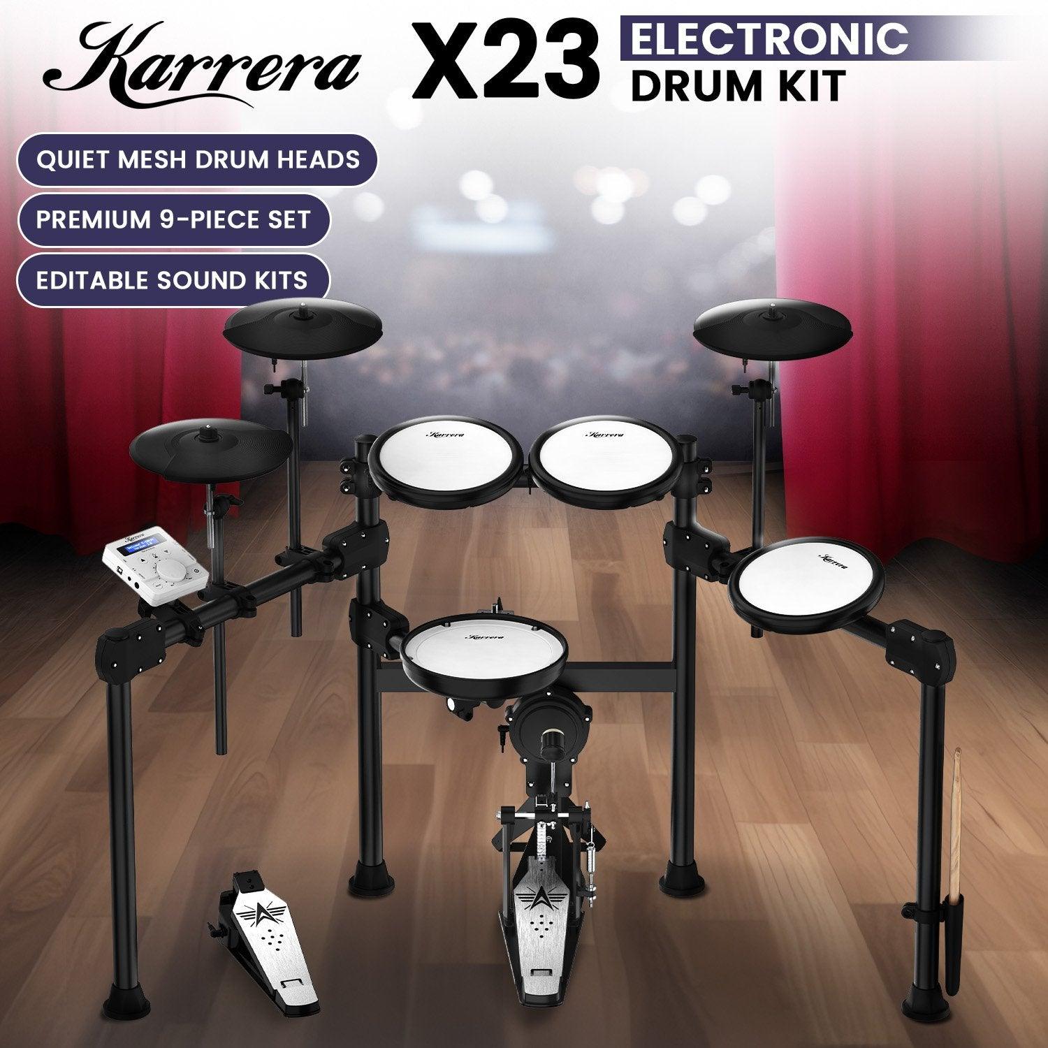 Silent Rhythm Pro Electronic Drum Set with Mesh Heads & USB MIDI - Tempo Gear