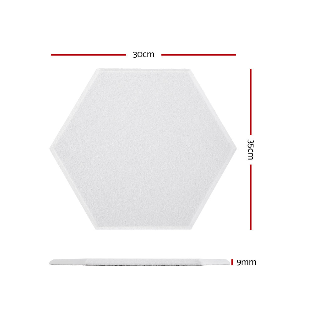 White Hexagon Acoustic Panel size