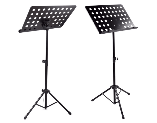 Heavy Duty Pro Music Stand - Adjustable Sheet Holder for Musicians - Tempo Gear