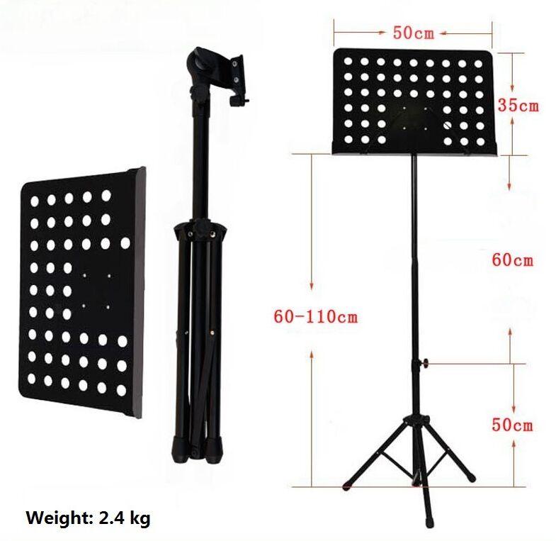Heavy Duty Pro Music Stand - Adjustable Sheet Holder for Musicians - Tempo Gear