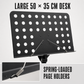 Large 50 by 35 cm music desk with spring-loaded page holders