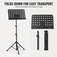Foldable Tempo Gear music stand for compact storage and transport