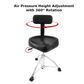 Drum Throne With Backrest adjustable height 