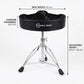 Ergonomic Saddle Seat Drum Throne measurements 