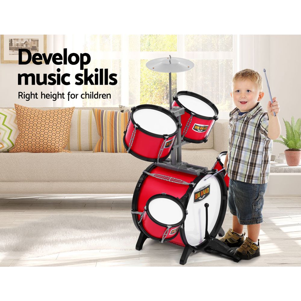 Toy Drum set red