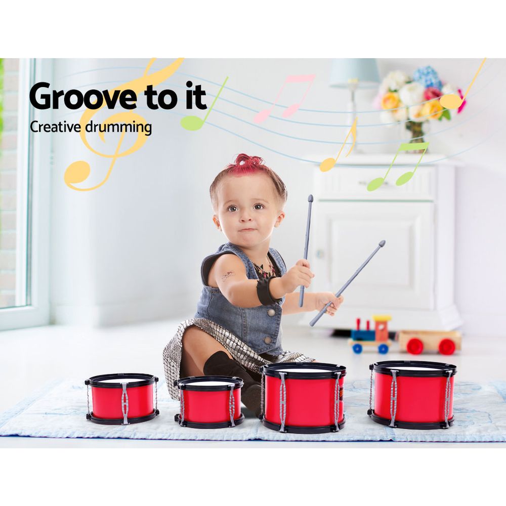 Toy Drum set red 2