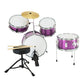 Childrens 4pc Drum Kit - Purple